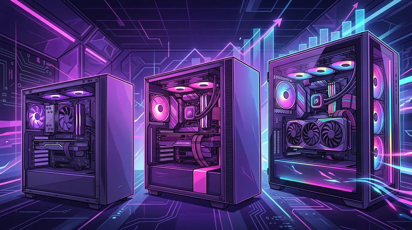 Three Budget PC Builds: 50K, 80K & 1.2L for 1080p-4K, illustrative featured image