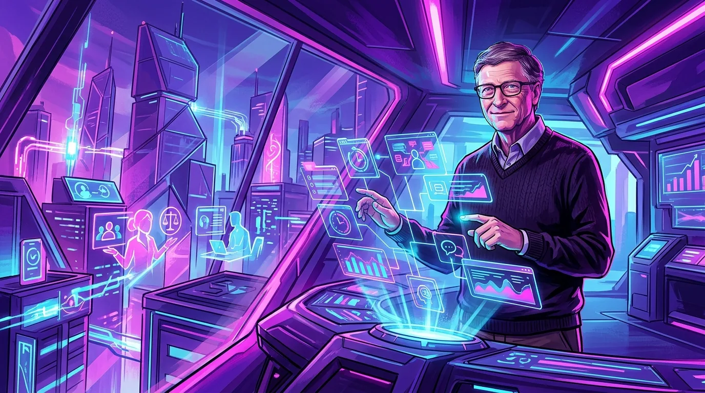 Bill Gates Foresees AI Personal Assistants Revolutionizing Life and Work in the Next 5 Years, illustrative featured image