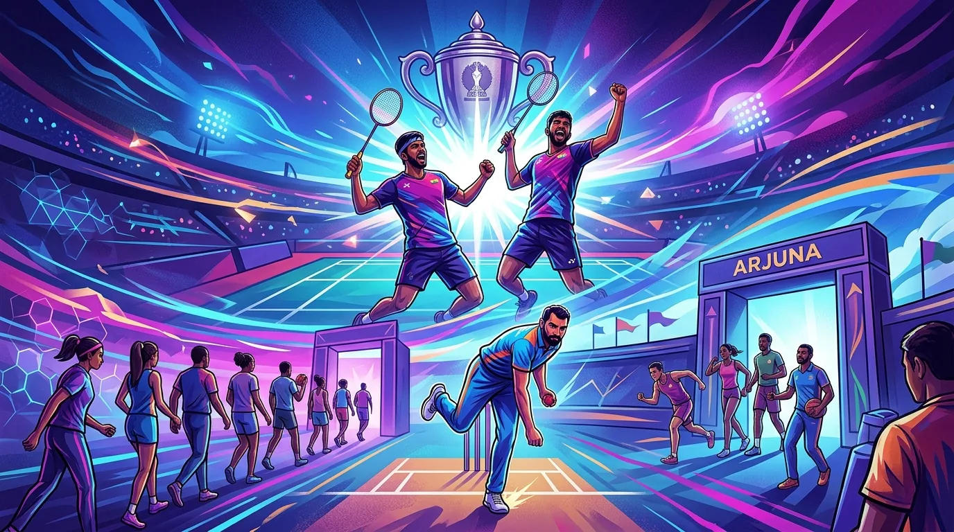 Sports Ministry confirms Satwik, Chirag for Khel Ratna, Shami and 25 others for Arjuna Award, illustrative featured image