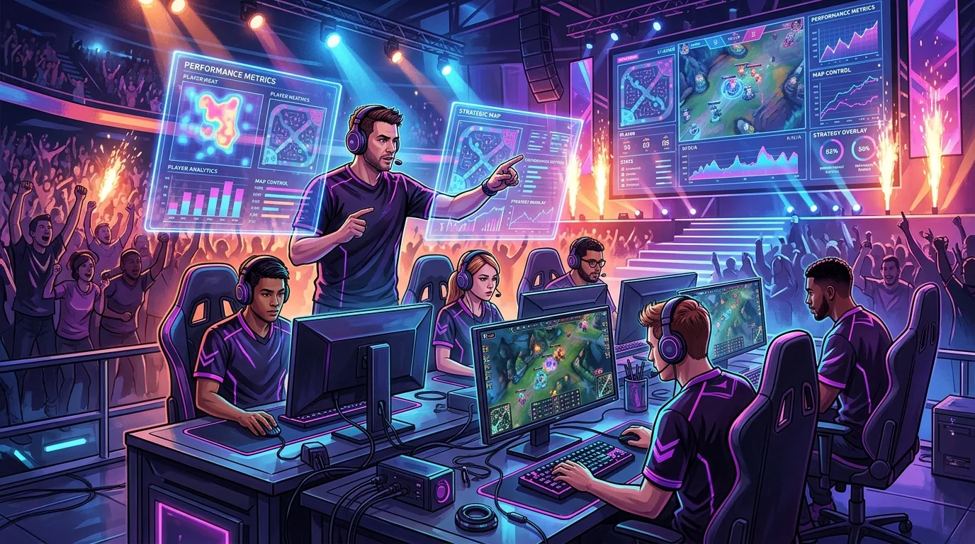 The Role of Coaches and Analytics in Esports, illustrative featured image