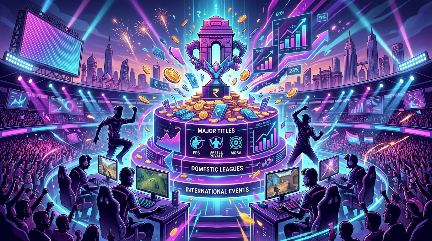 Prize Pool Breakdown of Indian Esports 2022, illustrative featured image