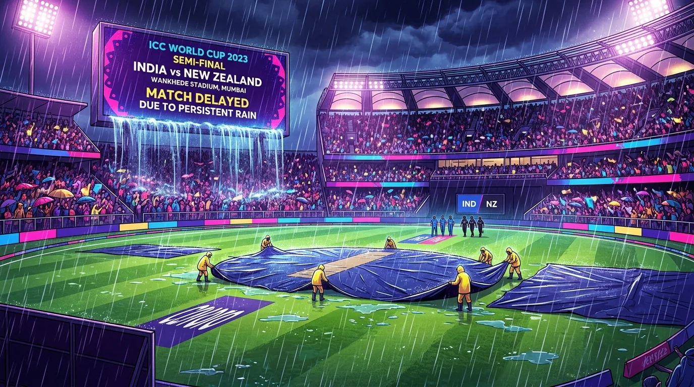 ICC World Cup 2023 : Will Rain Wash Out India vs New Zealand Semi-Final ? Here’s What May Happen, illustrative featured image
