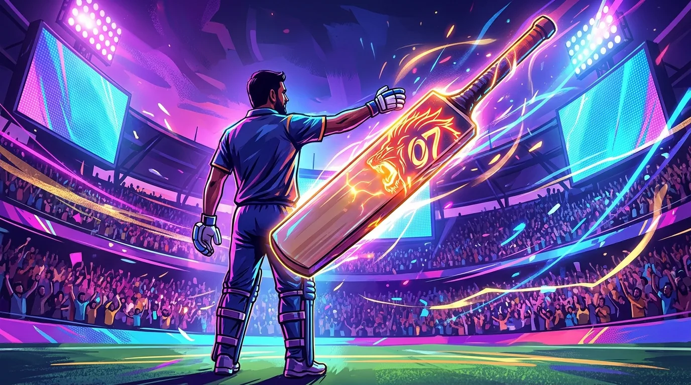 MS Dhoni's Bat Sticker Is Going Viral On Social Media Before IPL 2024, illustrative featured image