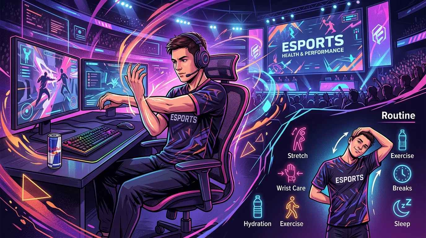 Esports Injuries: How Pro Gamers Stay Healthy and What You Can Learn — illustrative featured image