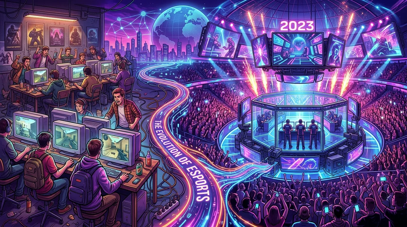 The Evolution of Esports : From LAN Parties to Global Phenomenon 2023, illustrative featured image