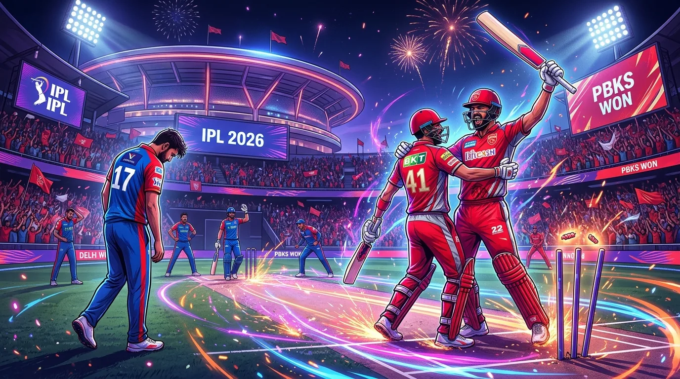 IPL 2026 DC vs PBKS: PBKS Won by 6 Wickets, illustrative featured image