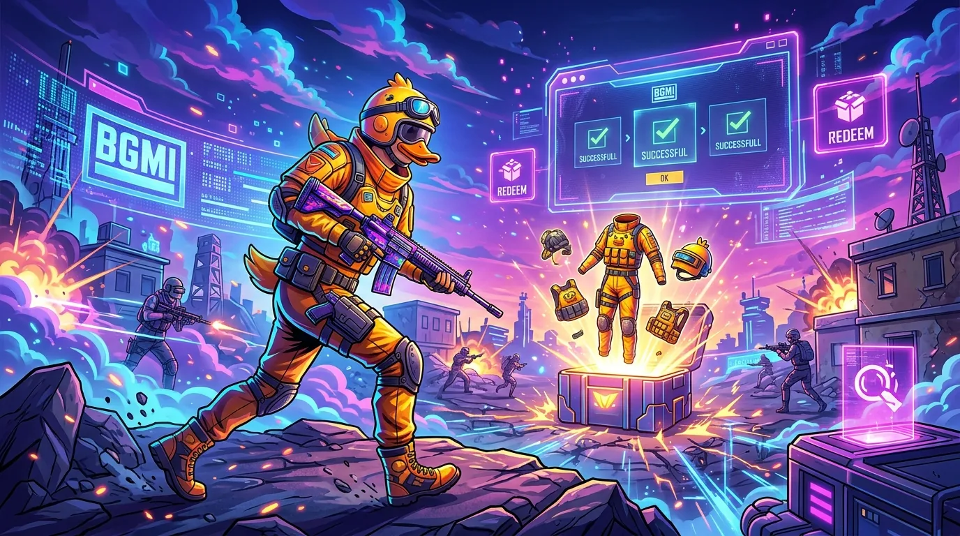 BGMI Redeem Codes Today: Get Free Rewards Like Ducky Fighter Set (Sept 2026) — illustrative featured image