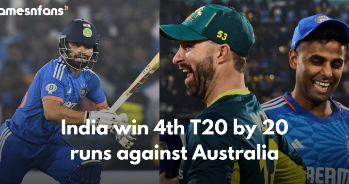 IND vs AUS 4th T20I HIGHLIGHTS : India win 4th T20 by 20 runs against Australia, take series 3-1