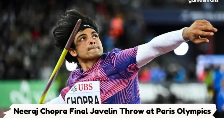 Neeraj Chopra Final Javelin Throw at Paris Olympics