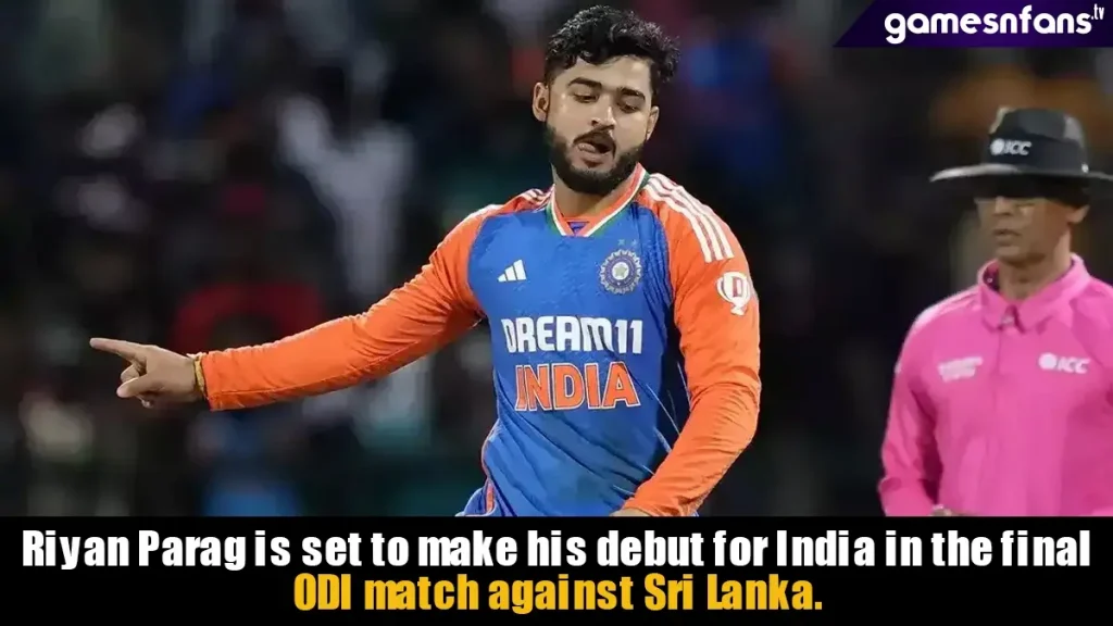 Riyan Parag is set to make his debut for India in the final ODI match against Sri Lanka