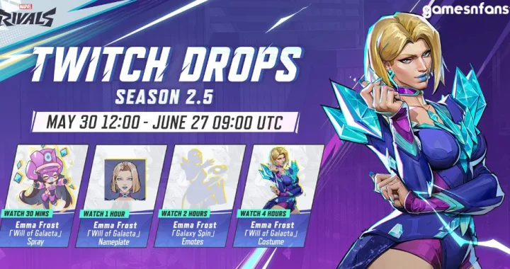 Marvel Rivals Season 2.5 Twitch Drops Events with Exclusive Rewards