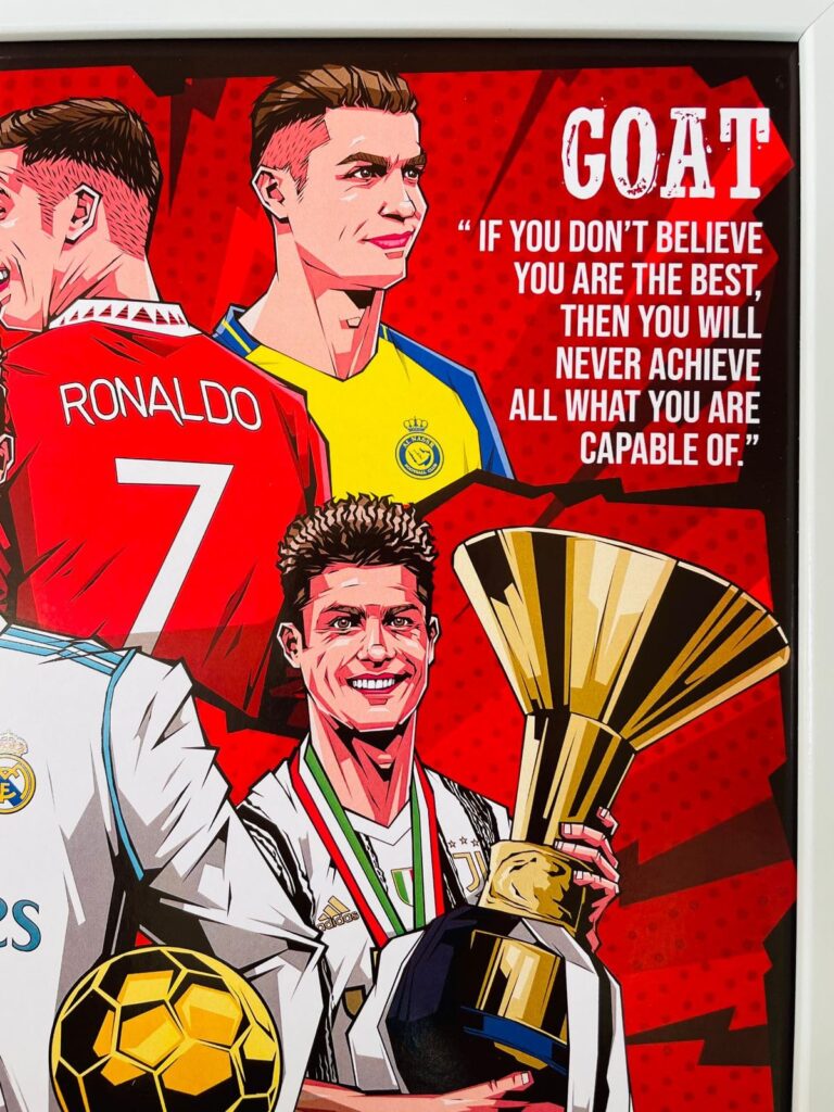 Limited Edition Messi & Ronaldo Dual Frame Poster